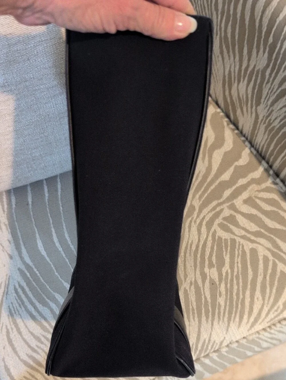Vintage Tumi Black Canvas and Leather Tote Bag